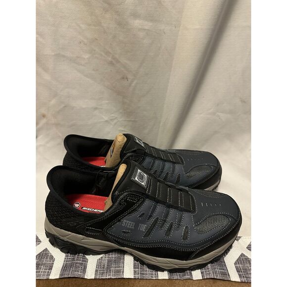 NWT Skechers Slip-ins Work Mens Steel Toe Cankton Faison Sneakers Shoe Size 12 - Picture 2 of 7
